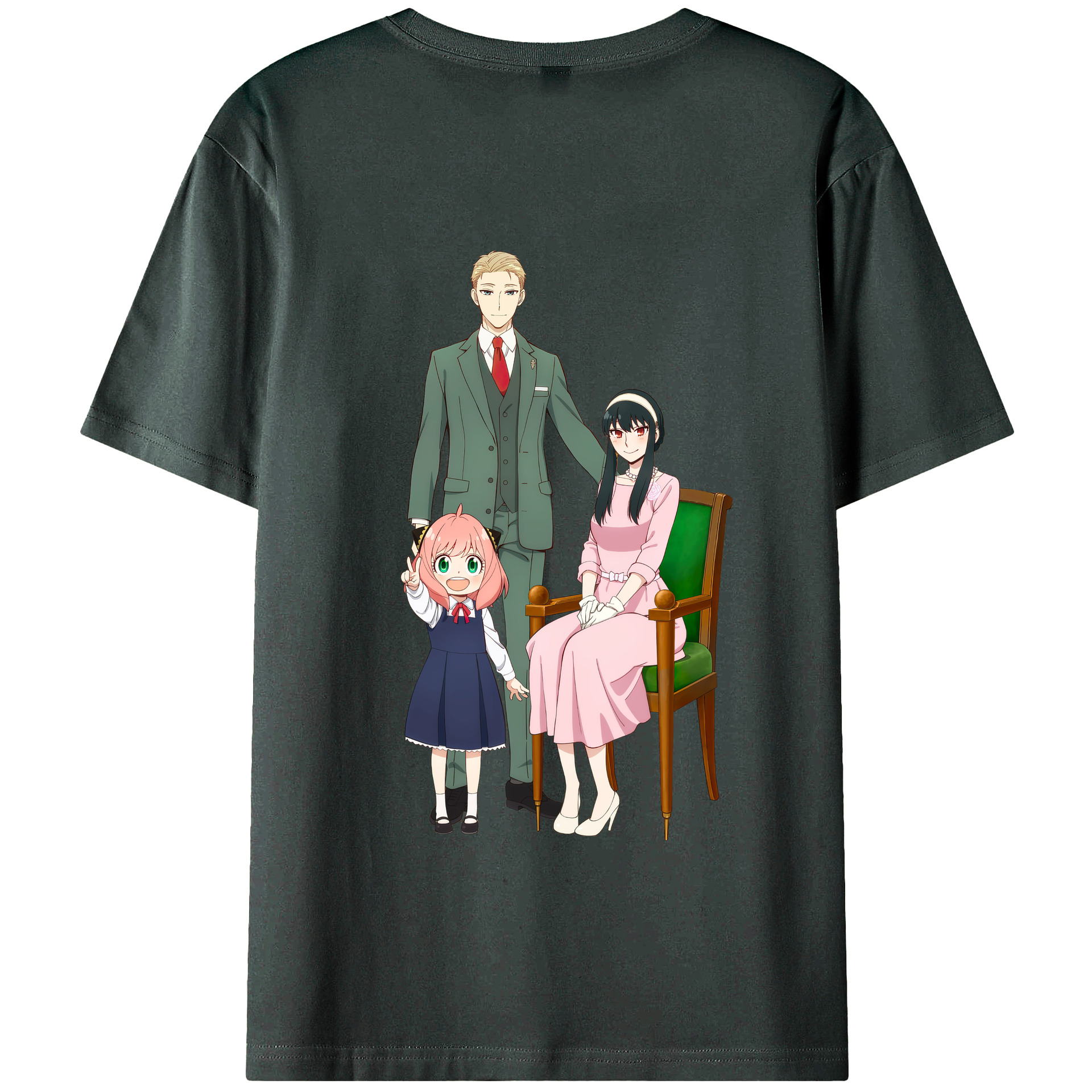 （画像用） SPY×FAMILY间谍家家酒 綿100％ メンズ半袖Tシャツ（バックプリント） 通気性